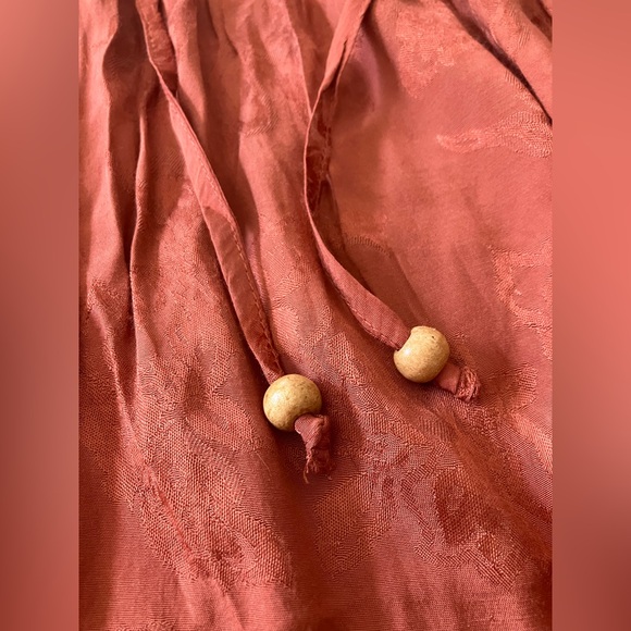 Natural Life NWT Rose Mini Dress Rust Babydoll Bubble Sleeves Oversized S - Picture 8 of 14